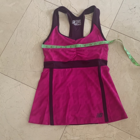 New Balance Pink and Dark Purple Racerback Tank Top with Built in Bra Size M - Picture 15 of 16